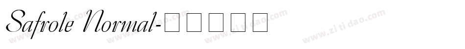 Safrole Normal字体转换